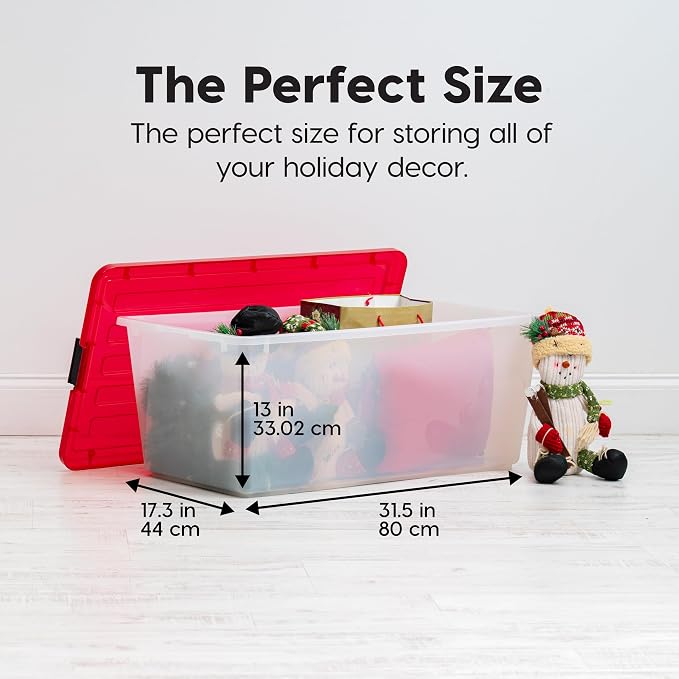 IRIS USA 91 Qt. Stackable Plastic Storage Bins - Image 2