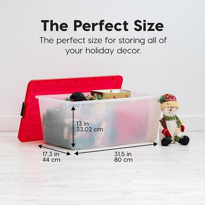 IRIS USA 91 Qt. Stackable Plastic Storage Bins - Image 2