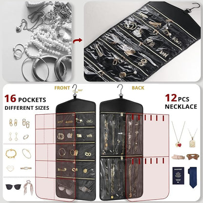 CHICECO Travel Jewelry Holder Organizer, Hanging Jewelry Organizer Storage - Image 2