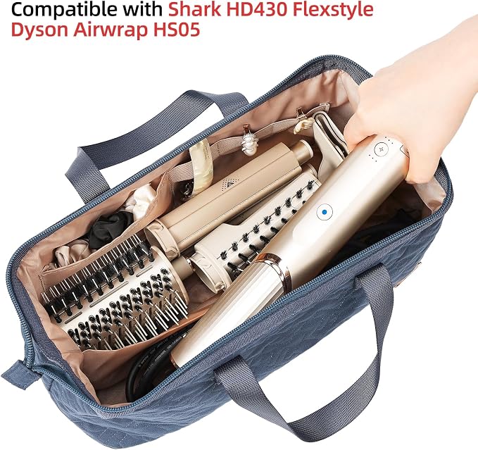 NISHEL Hair Tools Travel Carrying Bag, Portable Hair Air Wrap Dryer Case - Image 2