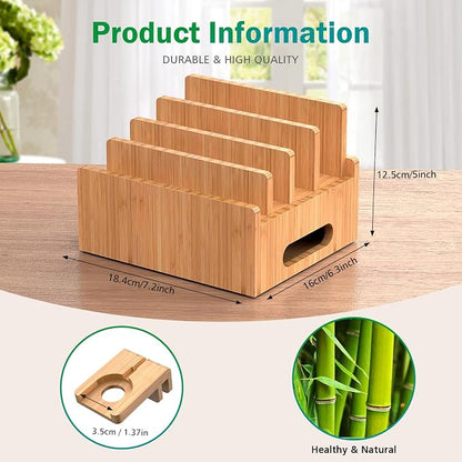 Pezin & Hulin Cell Phone Charging Stations, Bamboo Dock Organizer - Image 7