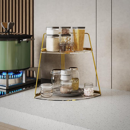 NiHome 2-Tier Acrylic Countertop Corner Organizer - Image 8