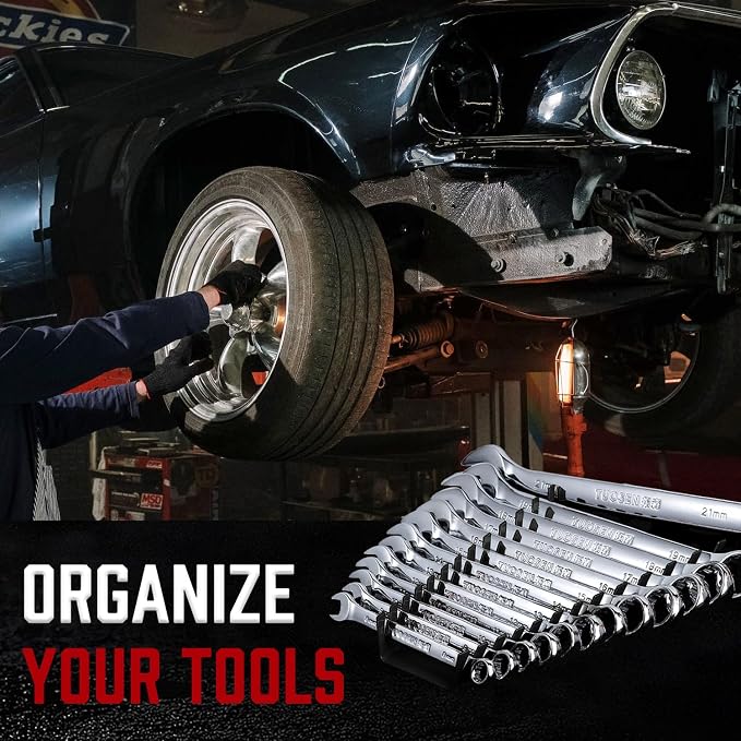 ALOANES 26-Slot Metal Wrench Organizer, Heavy Duty Wrench Organizer Tray - Image 7