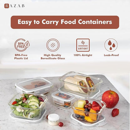 Razab 35 Pc Set Glass Food Storage Containers - Image 7