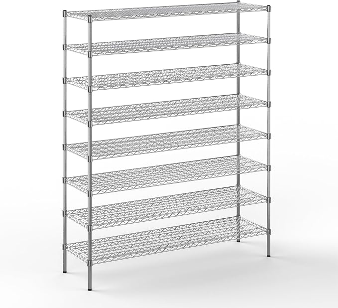 18" Deep x 60" Wide x 74" Height Wire Shelving Kit | 8-Tier | NSF Commercial by Regal+Altair