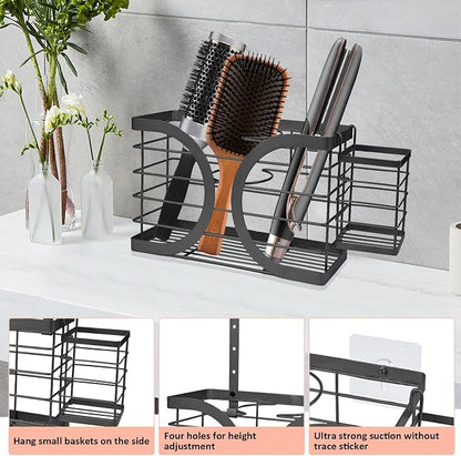 Elegant Black Wall Mounted Hair Dryer Holder - Image 5
