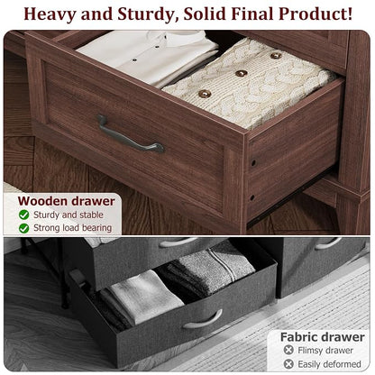 GarveeHome 6 Dresser for Bedroom, 47 in Wide Drawer Dresser - Image 5