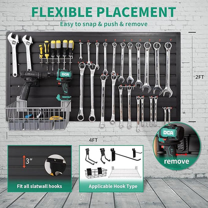 Slat Wall Paneling Garage Slatwall Storage Systems, Slatwall Panel 4x2 ft - Image 2