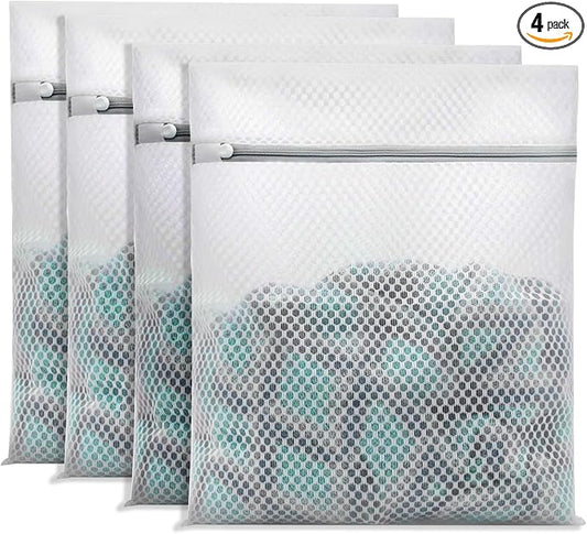 Laundry Bags Mesh Wash Bags for Delicates, Upgraded Honeycomb & Fine Mesh by eutopic