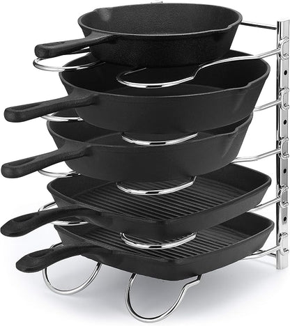 CAXXA Heavy Duty Pan Rack, Pot Lid Rack, Kitchen Cabinet Pantry Cookware by CAXXADIRECT