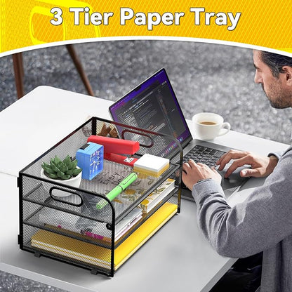 3 Tier Paper Organizer Tray - Image 7