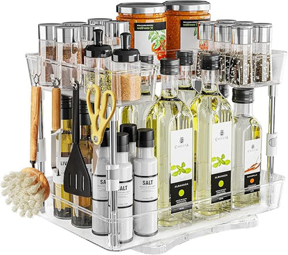 2 Tier Lazy Susan Organizer by BXIZXD