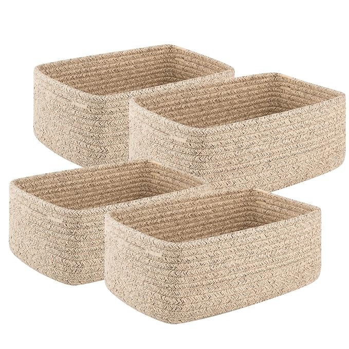 4 Pack Small Storage Shelf Baskets by OIASKET