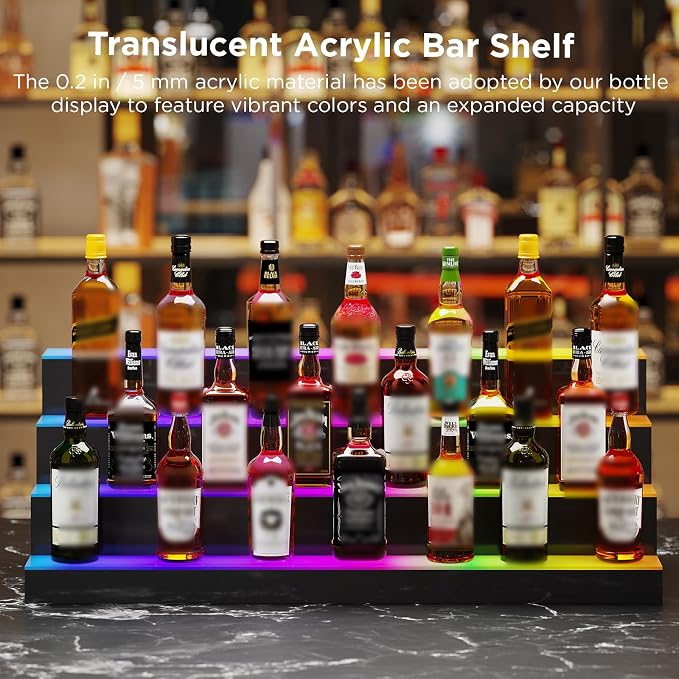 Dethan 4 Tier 40 Inch Liquor Bottle Display Shelf - Image 5