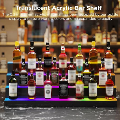 Dethan 4 Tier 40 Inch Liquor Bottle Display Shelf - Image 5