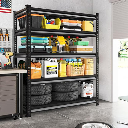 48" W Garage Storage Shelves Heavy Duty, 2800LBS Loads Adjustable Garage - Image 2