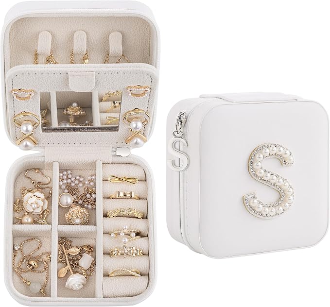 Birthday Gifts For Women, Initial Jewelry Box, Travel Jewelry Case, Gifts for by Unknown