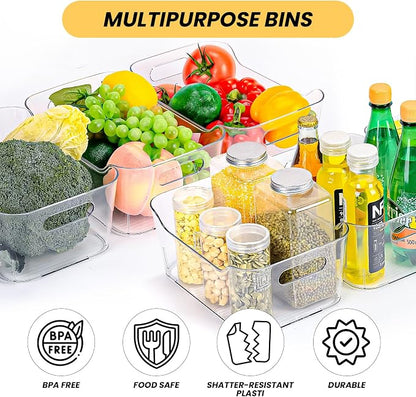 12 Pack Clear Plastic Storage Bins, Acrylic Organizer and Containers - Image 4