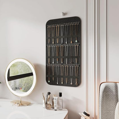 Hanging Jewelry Organizer Storage, 40 Pockets 36 Hooks Necklace Earring - Image 7