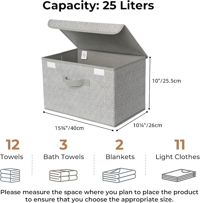 GRANNY SAYS Storage Boxes with Lids, Fabric Storage Bins, Keepsake Box - Image 6