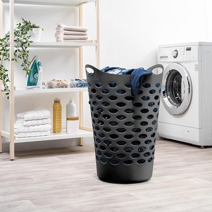 2.2 BUSHEL Flexible Laundry Basket, Tall plastic hamper - Image 8