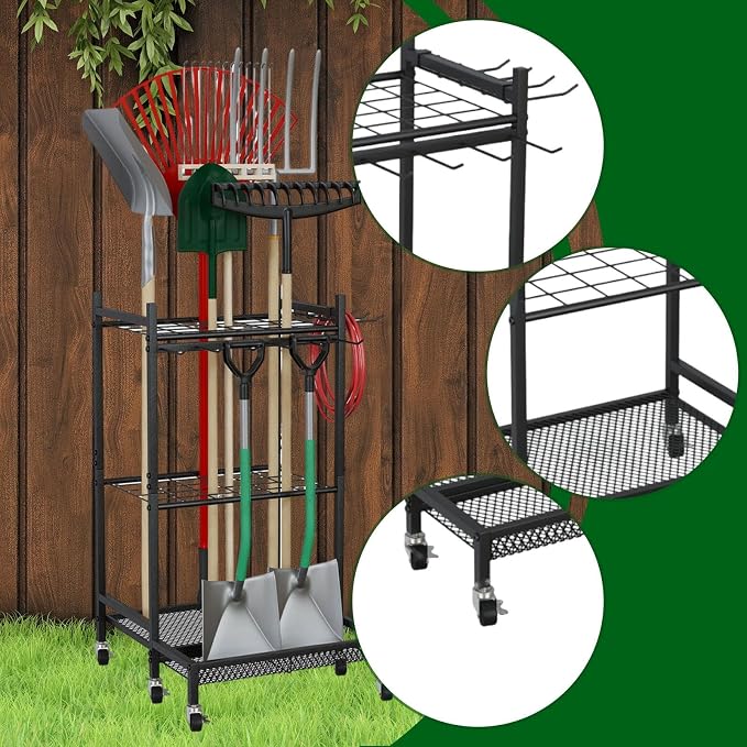 Garden Tool Organizer Garage Tools Organizer - Image 3