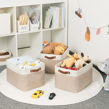 HNZIGE Fabric Storage Baskets for Shelves, Large Collapsible Storage Baskets - Image 3