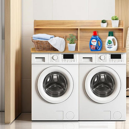 Royxen 2-Tier Washer Dryer Countertop, 19.5" H Wood Washer Dryer Topper - Image 2