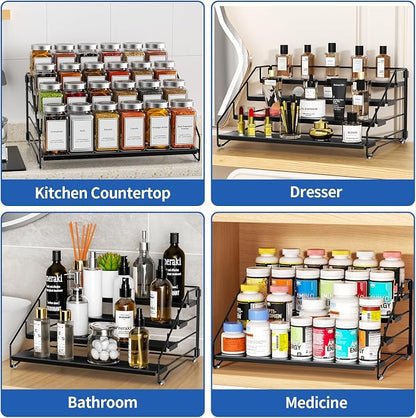 4 Tier Spice Rack for Cabinet, Spice Rack Organizer, Depth Adjustable Spice - Image 8