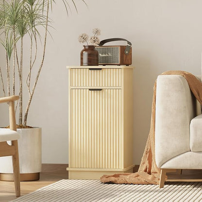 Natural Tilt Out Laundry Hamper Cabinet Hidden Laundry Hamper Cabinet - Image 8