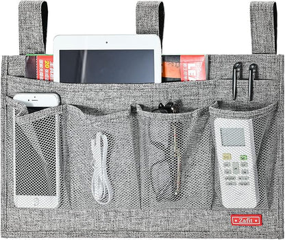 Linen Bedside Caddy, Bedside Storage Organizer by ZAFIT