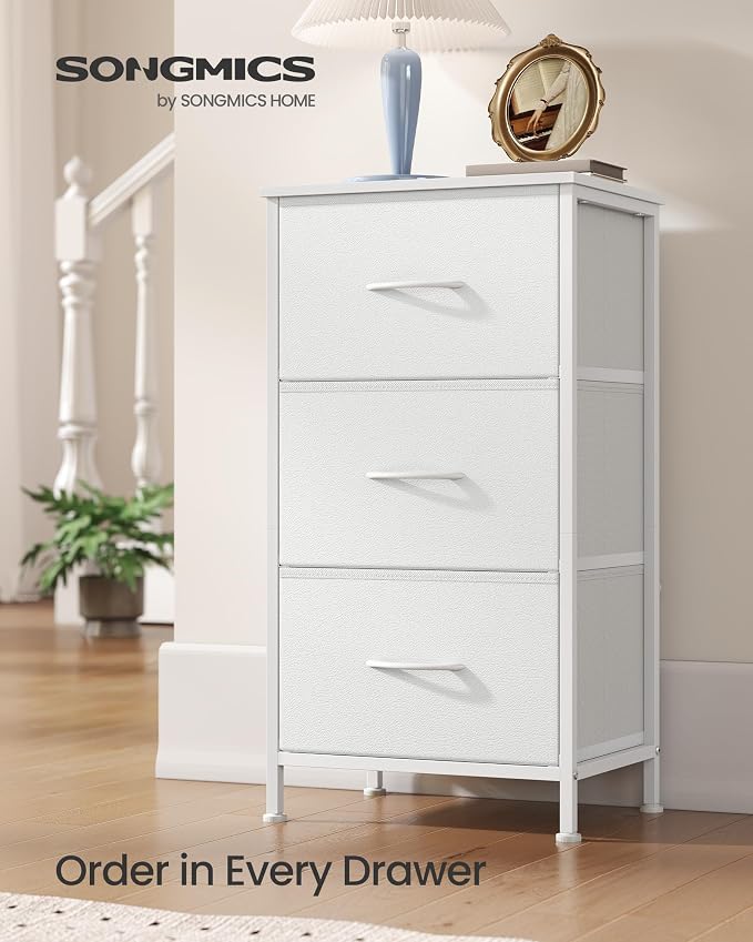 SONGMICS Dresser for Bedroom, Chest of Drawers, 3 Non-Woven Fabric Drawers - Image 3