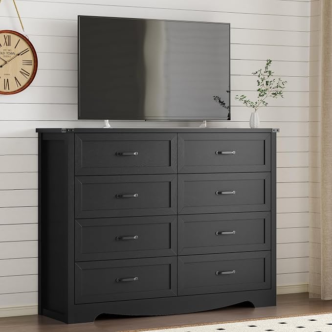 8-Drawer Dresser for Bedroom, Modern Wooden Chest of Drawers - Image 6