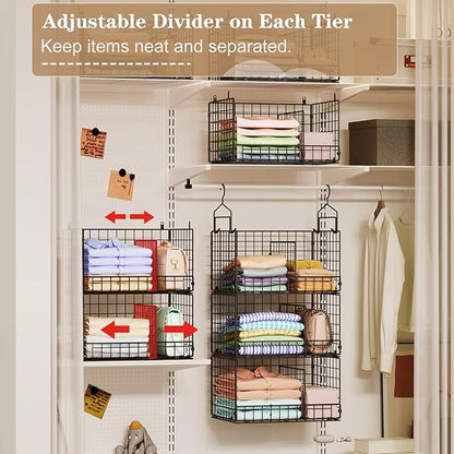 Sonyabecca 3-Tier Extra Large Closet Hanging Organizer - Image 4