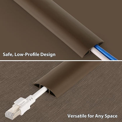 ZhiYo 10ft Cord Covers for Wires on Floor, Cord Hider Floor Hide Extension Cords - Image 3