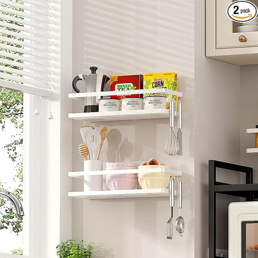 PUSDON Hanging Storage Baskets Organizer Wall Mount, Metal Wire Storage Bin Rack by PUSDON
