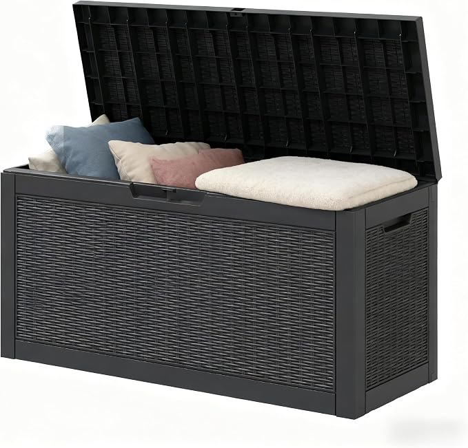 Outdoor Storage Box, Resin Deck Boxes Indoor and outdoor, Waterproof Storage by NBYSGO