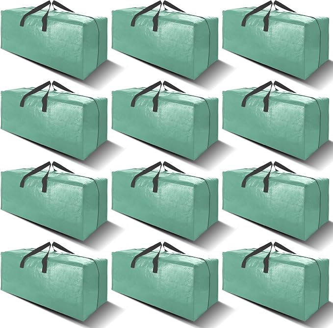 12 Pack Heavy Duty Large Moving Bags W/Backpack Straps by VELVETSURE