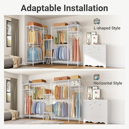 VIPEK V2 Heavy Duty Clothes Rack 4 Tiers Wire Shelving Garment Racks - Image 6