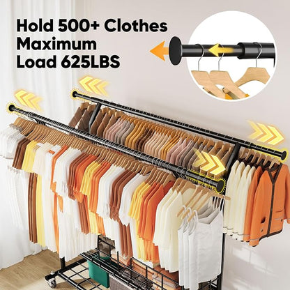 HOKEEPER Heavy Duty Clothes Rack Load 625 LBS, Clothing Rack - Image 3