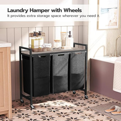 HOOBRO Laundry Sorter 3 Section, Laundry Hamper - Image 4