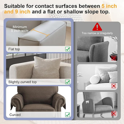 KindGa Couch Cup Holder Tray，Super Large Silicone Sofa Armrest Tray - Image 6