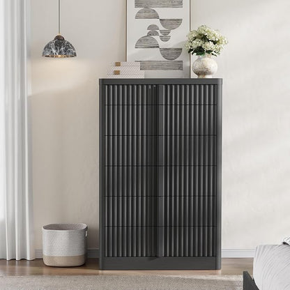 Fluted Dresser for Bedroom, Modern Chest of Drawers - Image 3