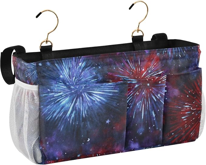 American Tie Dye Stars and Fireworks Bedside Caddy - Image 2