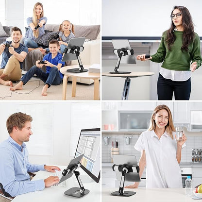 AboveTEK Tablet Stand Holder, Stylish Aluminum iPad Stands, Foldable 360° - Image 3