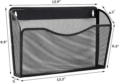 EASEPRES 6 Single Pocket Mesh Hanging File Organizer, Vertical Wall Mounted - Image 2
