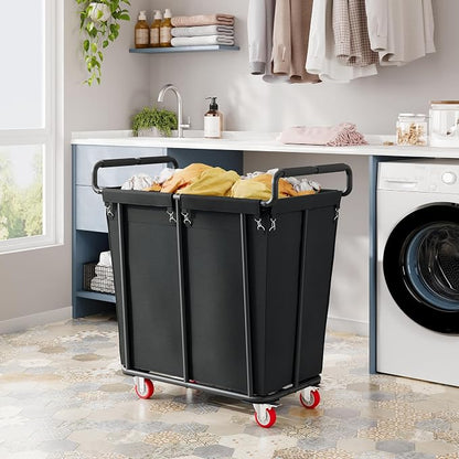Large Laundry Hamper with Wheels, 360L Rolling Big Laundry Basket - Image 2