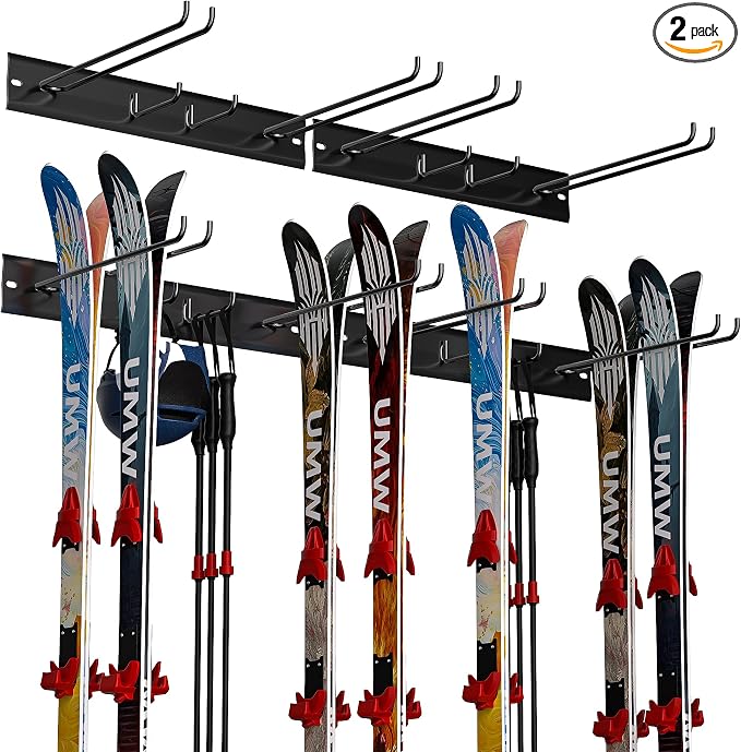 Ultrawall Wall Mount Ski Rack, Garage Ski Storage Rack, Ski Hangers by UltrawallGarageTools