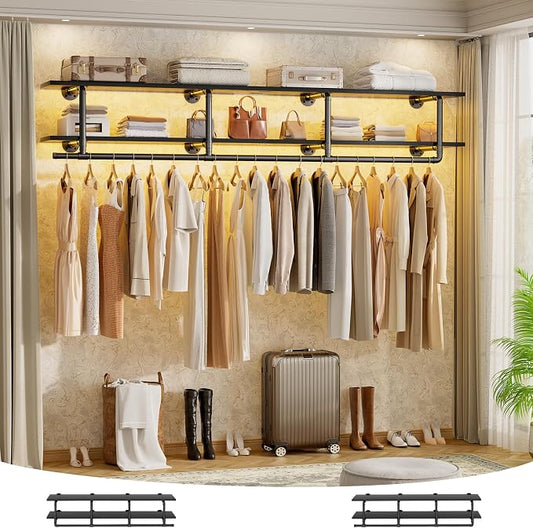 Aheaplus Industrial Pipe Clothes Rack by Aheaplus