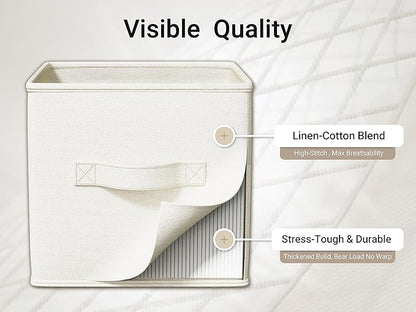 4 Pack Foldable Fabric Closet Storage Bins, 11Inch Organizer Cubes - Image 5